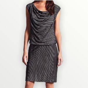 DEREK LAM Design Nation Striped Drop Waist Dress